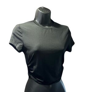 Classic Black Crop Top T shirt